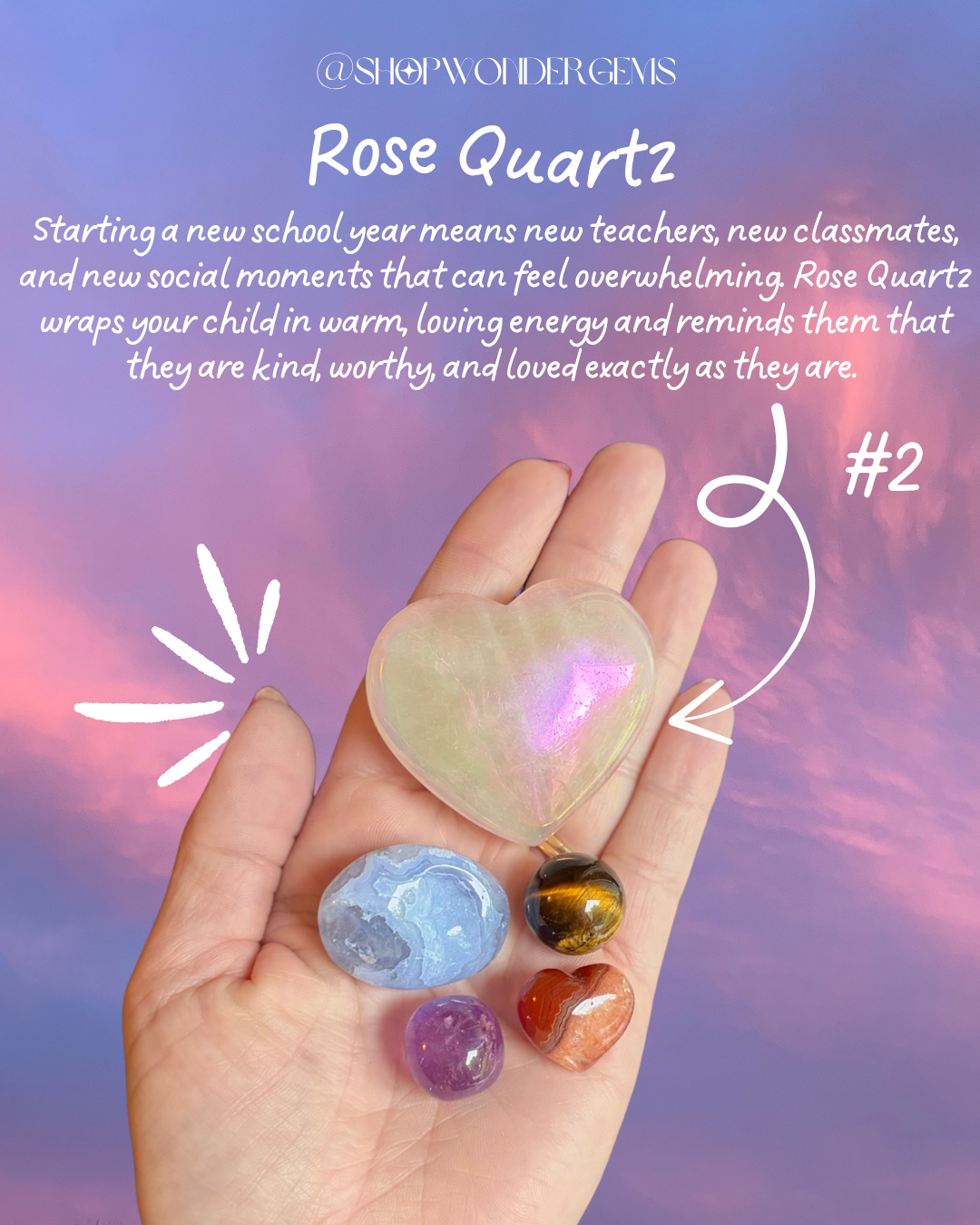 Back to School Crystal Kit - Anxiety Nervous Courage Crystal Kit