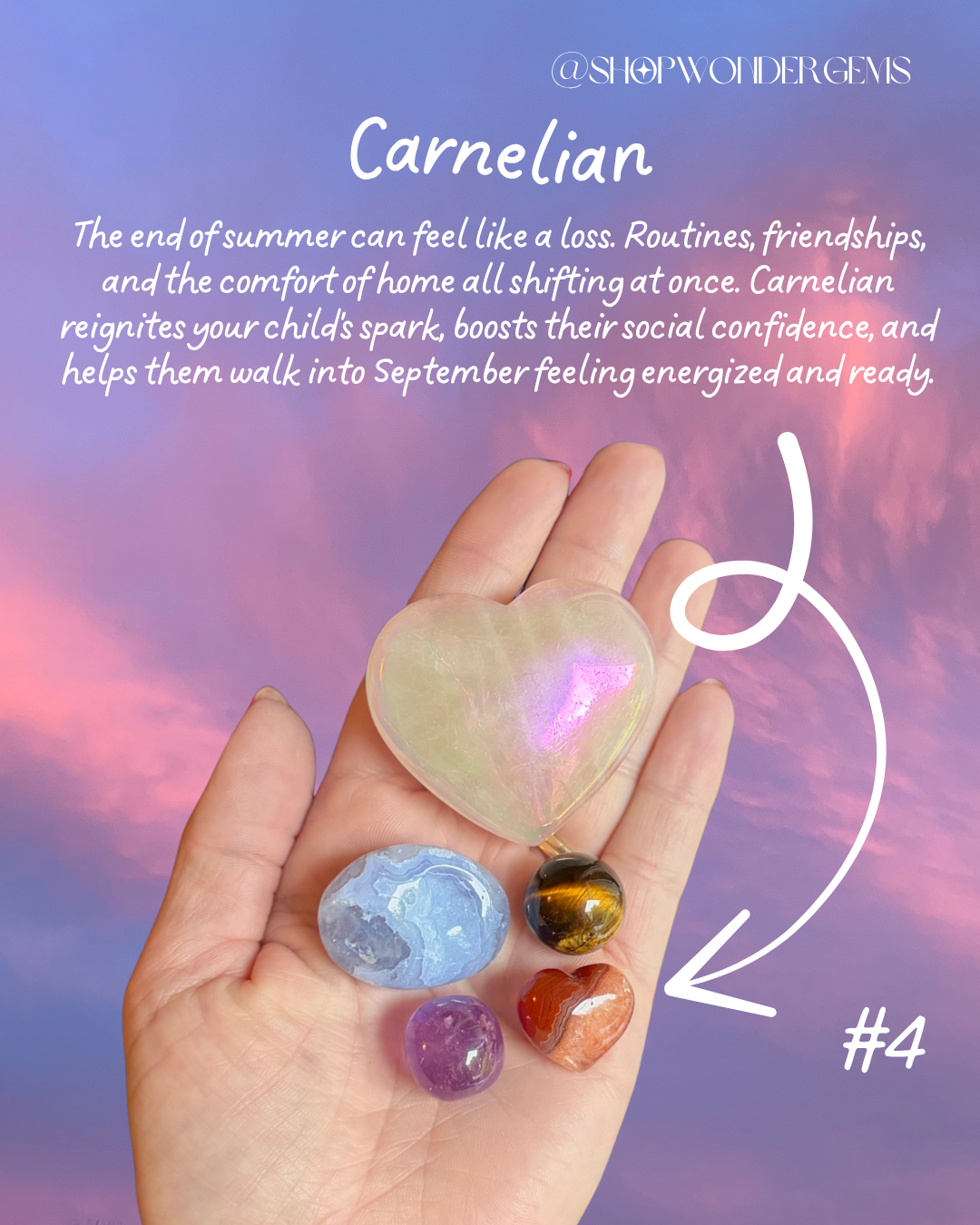 Back to School Crystal Kit - Anxiety Nervous Courage Crystal Kit