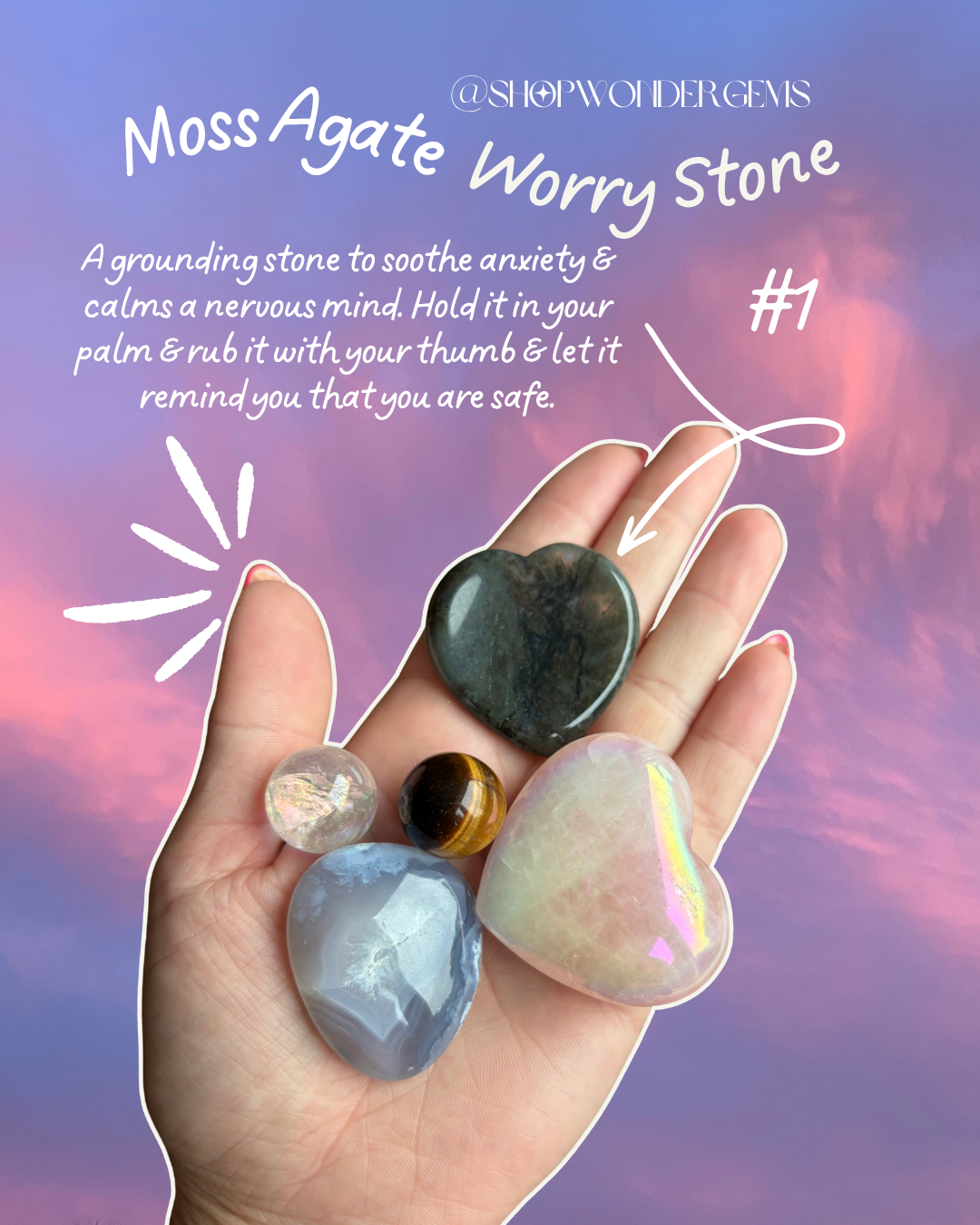Anxious Flyer Crystal Kit - Anti Anxiety Nervous Traveller Crystal Kit