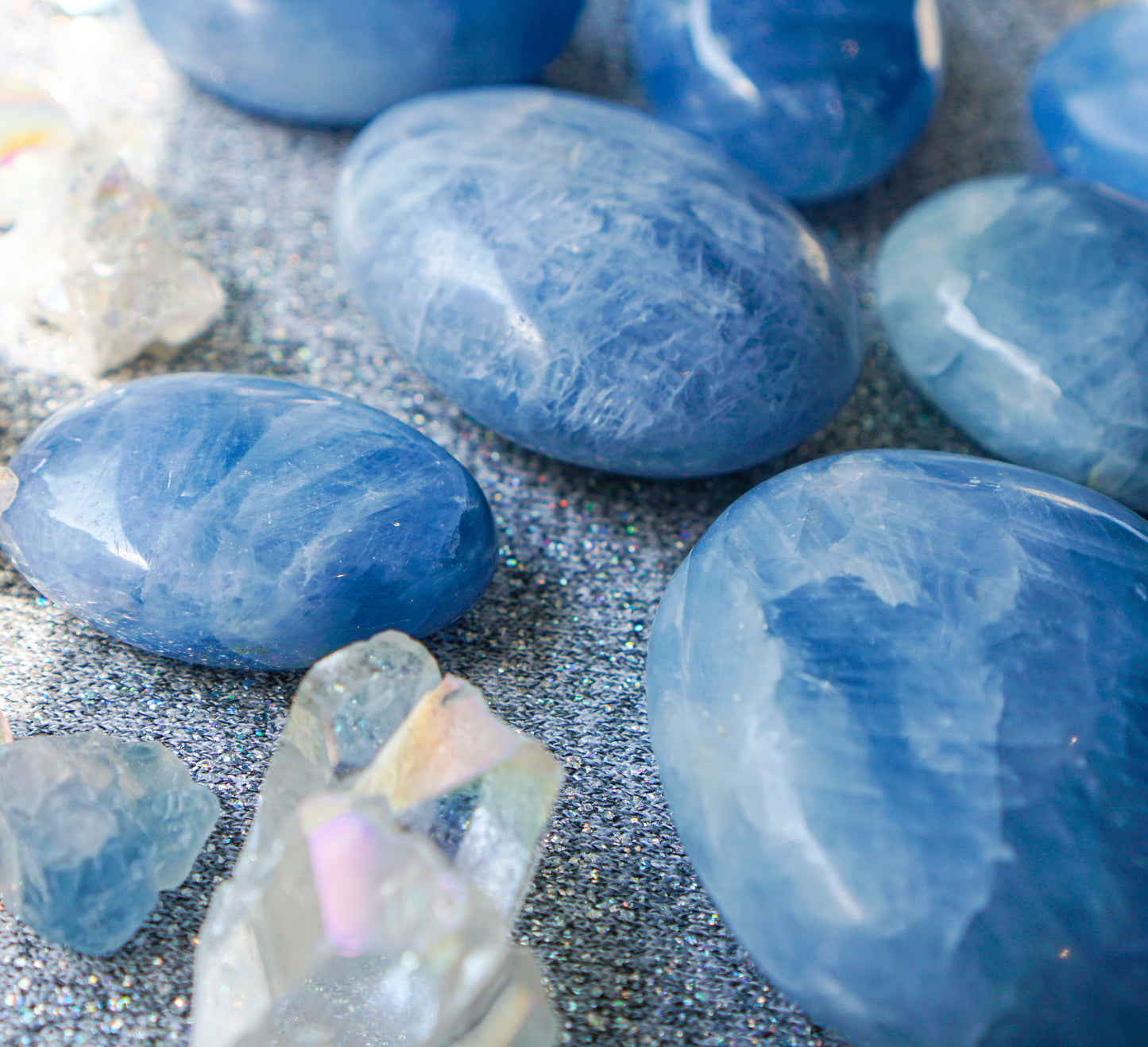 Blue Calcite Palms
