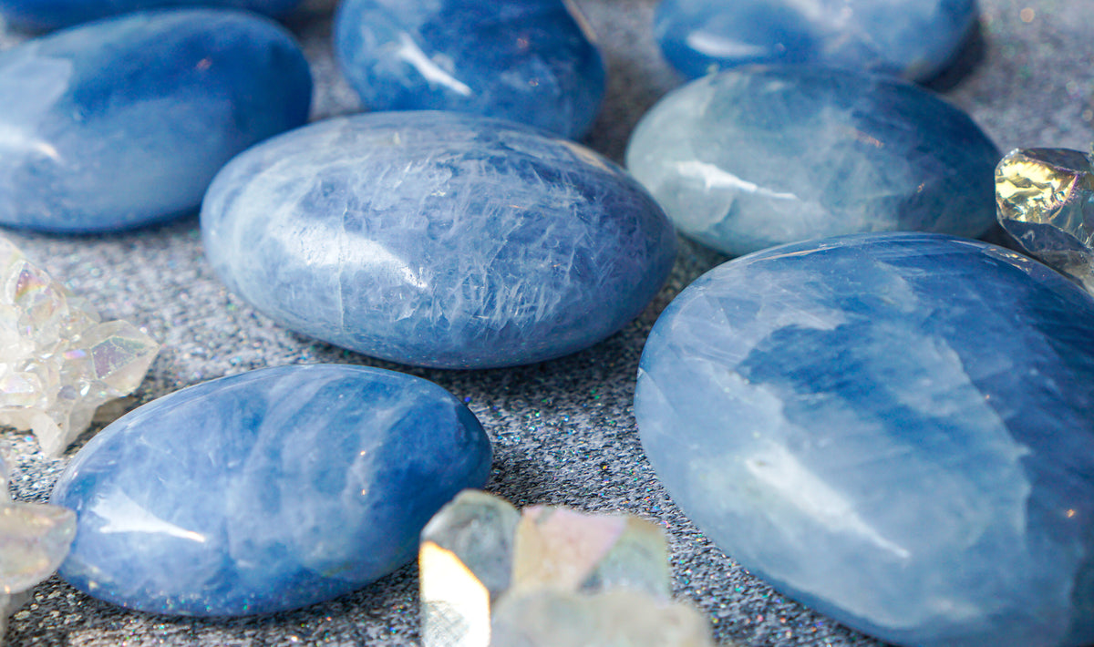 Blue Calcite Palms