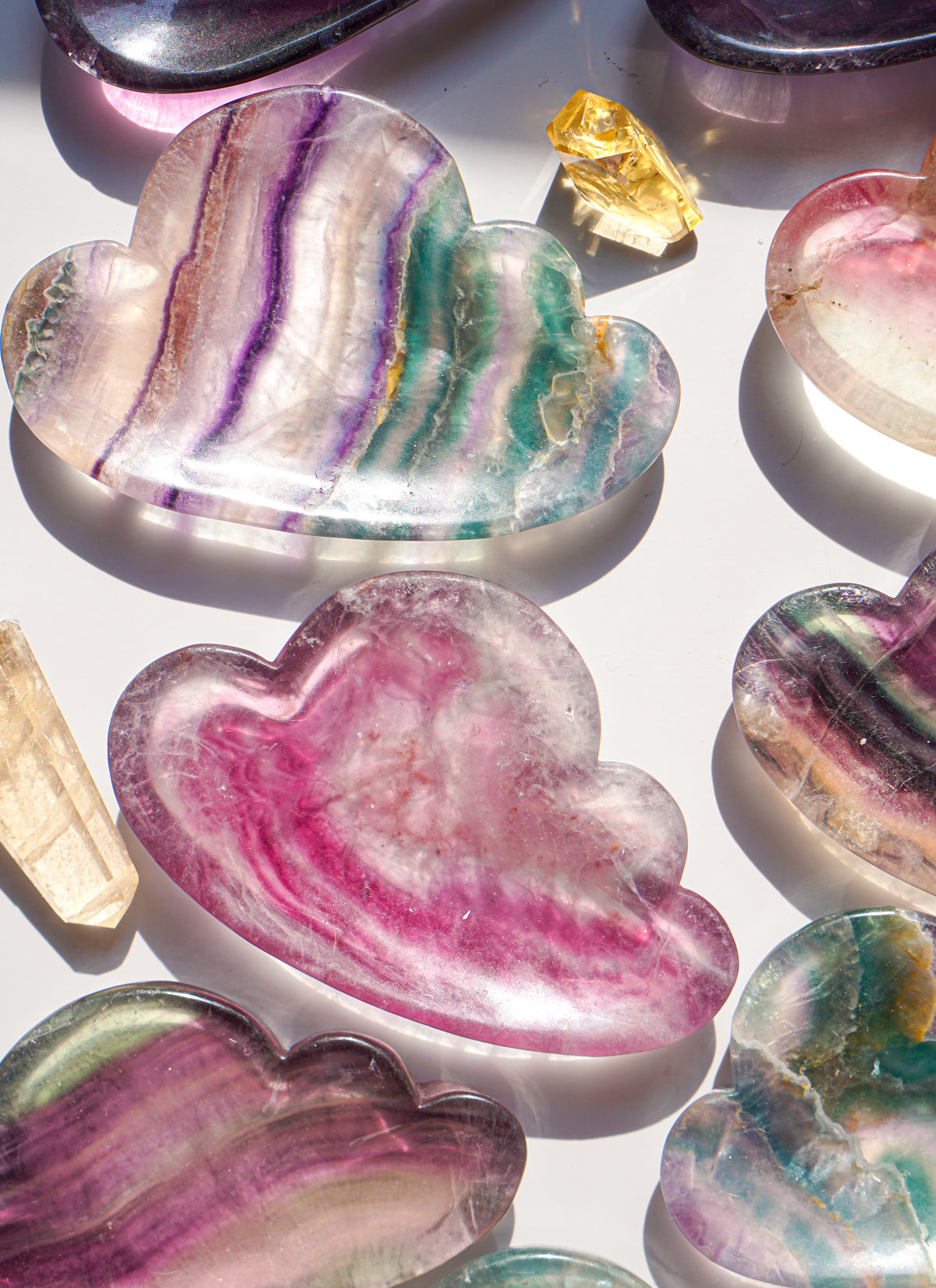 Rainbow Fluorite Cloud Dish | Purple | Wonder Gems