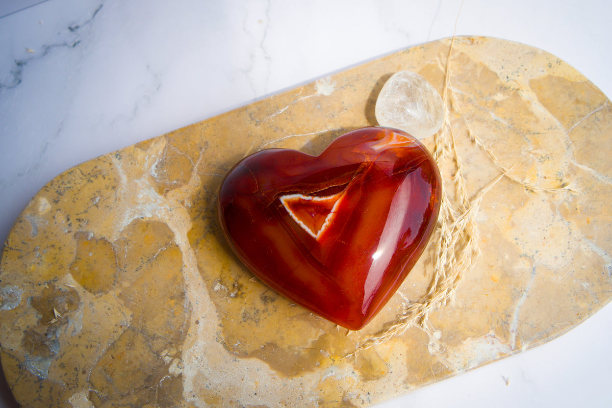 carnelian heart crystal