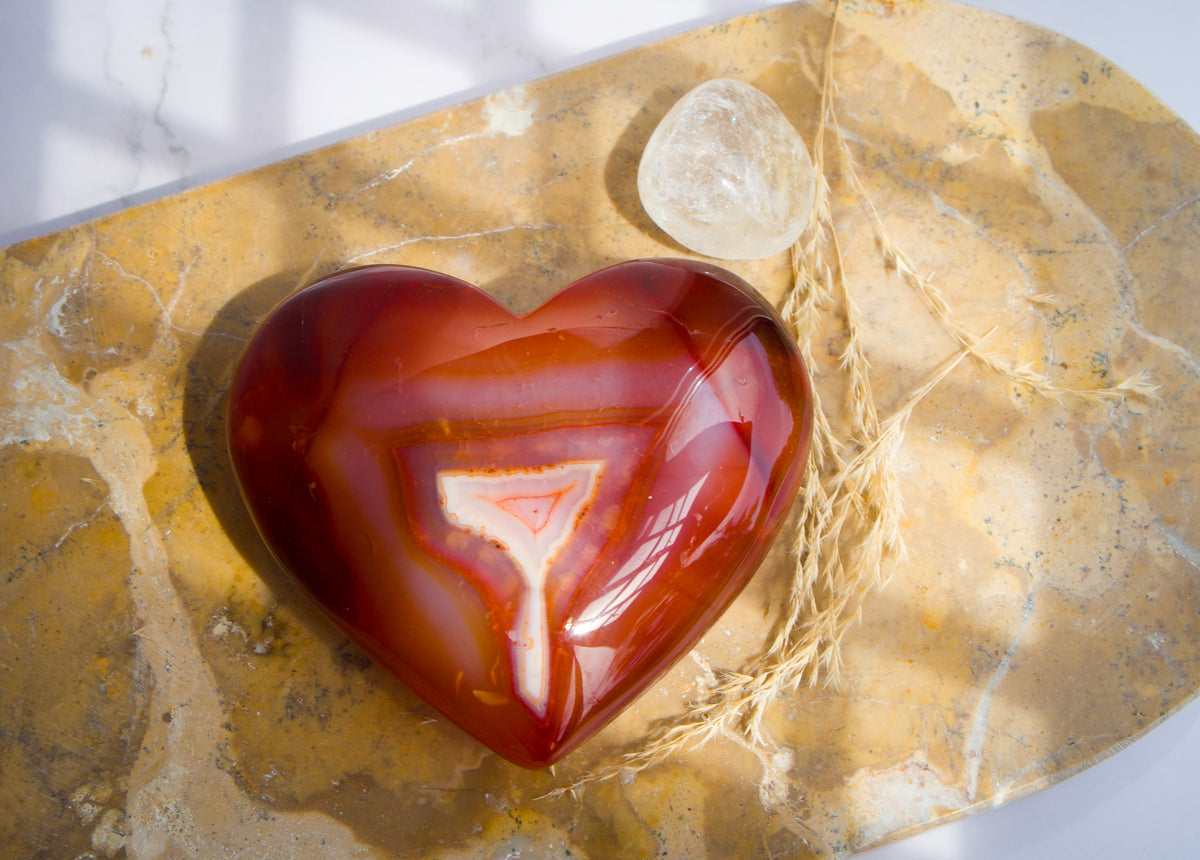 carnelian heart crystal