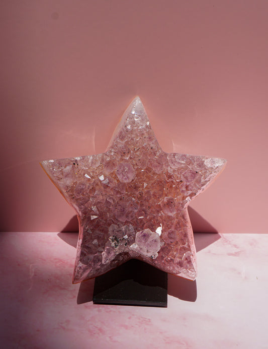 Gemmy Amethyst Star on Stand