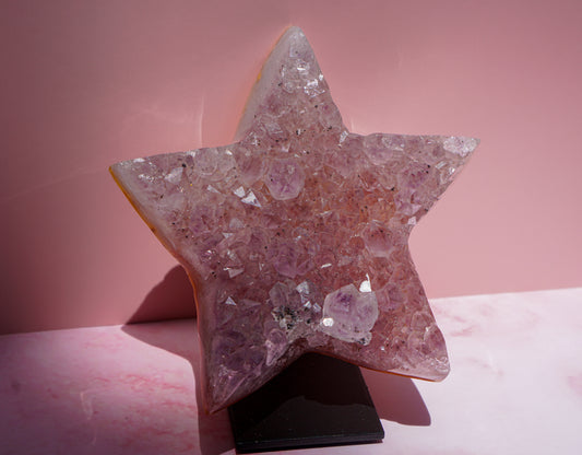 Gemmy Amethyst Star on Stand