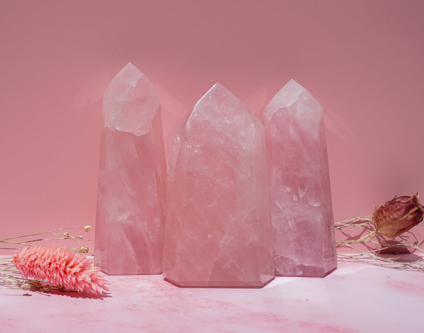 Rose Quartz Tower - Hand Polished | Wonder Gems